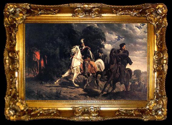 framed  Artur Grottger The Escape of Henry of Valois from Poland., ta009-2
